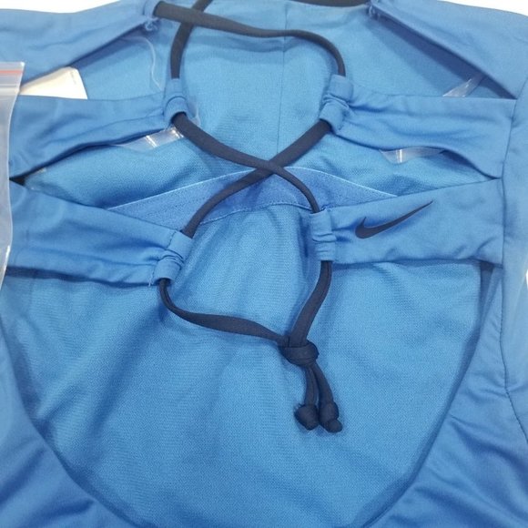 Nike Corset-Back Bandeau One-Piece Swimsuit - Pacific Blue Size Small - Picture 7 of 10